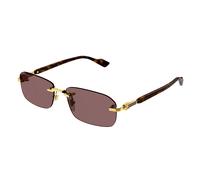 Gucci GG1221S 002 Man Sunglasses Metal Gold Brown Squared Normal