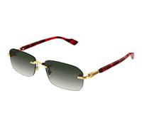 Gucci GG1221S 006 Man Sunglasses Metal Gold Grey Squared