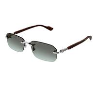 Gucci GG1221S 008 Man Sunglasses Metal Silver Brown Squared