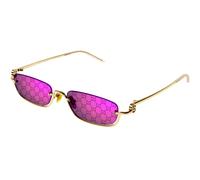 Gucci GG1278S 005 Unisex Sunglasses Metal Gold Violet Squared Normal Decoration