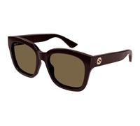 Gucci GG1338S 005 Woman Sunglasses Plastic Burgundy Brown Squared