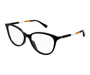 Gucci GG1359O 007 Woman Optical frames Acetate Black Transparent Cat Eye