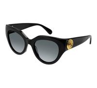 Gucci GG1408S 001 Woman Sunglasses Acetate Black Grey Cat Eye Shaded