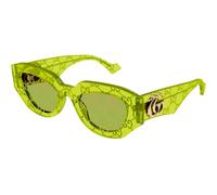 Gucci GG1421S 007 Woman Sunglasses Acetate Green Green Geometric