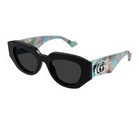 Gucci GG1421S 012 Woman Sunglasses Acetate Black Grey Geometric