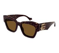Gucci GG1422S 003 Woman Sunglasses Acetate Havana Brown Squared Normal