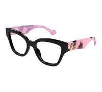Gucci GG1424O 012 Woman Optical frames Acetate Black Transparent Round