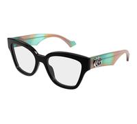 Gucci GG1424O 018 Woman Optical frames Acetate Black Transparent Round