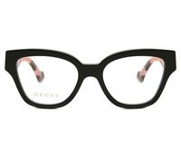 Gucci GG1424O 010 Woman Optical frames Acetate Black Transparent Round
