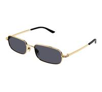 Gucci GG1457S 001 Man Sunglasses Metal Gold Grey Squared Normal