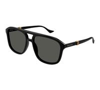 Gucci GG1494S 001 Man Sunglasses Acetate Black Grey Pilot