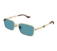 Gucci GG1495S 003 Man Sunglasses Metal Gold Blue Squared