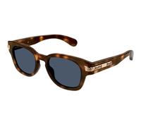 Gucci GG1518S 002 Man Sunglasses Acetate Havana Blue Round