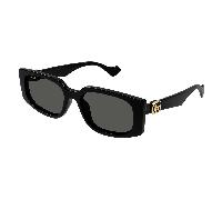 Rounded Rectangle Sunglasses - female - Gucci - Sunglasses - Black - 55 MM - Accessories 55 MM