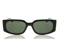 Rounded Rectangle Sunglasses - female - Gucci - Sunglasses - Black - 55 MM - Accessories 55 MM