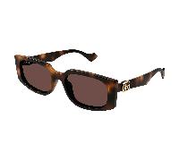 Gucci GG1534S 002 Woman Sunglasses Injected Havana Brown Squared