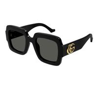 Gucci GG1547S 001 Woman Sunglasses Acetate Black Grey Squared