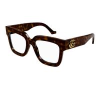 Gucci GG1549O 002 Woman Optical frames Acetate Havana Transparent Squared