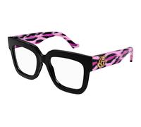 Gucci GG1549O 003 Woman Optical frames Acetate Black Transparent Squared