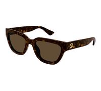 Gucci GG1578S 002 Woman Sunglasses Injected Havana Brown Cat Eye