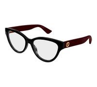 Gucci GG1581O 005 Woman Optical frames Injected Black Transparent Round
