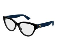 Gucci GG1581O 006 Woman Optical frames Injected Black Transparent Round