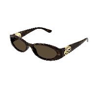 Gucci GG1660S 002 Woman Sunglasses Injected Havana Brown Round