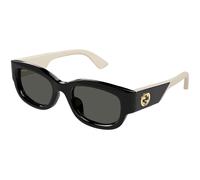 Gucci GG1667SK 001 Woman Sunglasses Acetate Black Grey Round