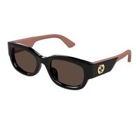 Gucci GG1667SK 004 Woman Sunglasses Acetate Black Brown Round