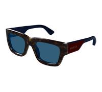 Gucci GG1668S 002 Man Sunglasses Acetate Havana Blue Squared