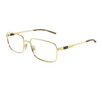 Gucci GG1678O 002 Man Optical frames Metal Gold Transparent Squared