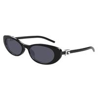 GUCCI GG1680S 001 Black Silver Grey Lens Rectangle Unisex Sunglasses AUTHENTIC