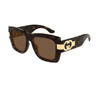 Gucci GG1688S 002 Woman Sunglasses Injected Havana Brown Squared