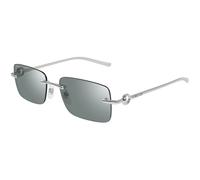 Gucci GG1703S 002 Man Sunglasses Metal Silver Green Squared