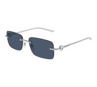 Gucci GG1703S 003 Man Sunglasses Metal Silver Blue Squared