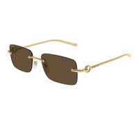 Gucci GG1703S 004 Man Sunglasses Metal Gold Brown Squared