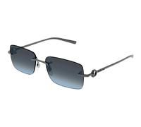 Gucci GG1703S 006 Man Sunglasses Metal Ruthenium Blue Squared