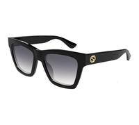 Gucci GG1714S 001 Woman Sunglasses Injected Black Grey Cat Eye
