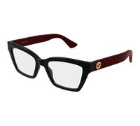 Gucci GG1715O 008 Woman Optical frames Injected Black Transparent Cat Eye
