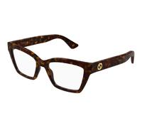 Gucci GG1715O 015 Woman Optical frames Injected Havana Transparent Cat Eye