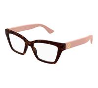 Gucci GG1715O 017 Woman Optical frames Injected Havana Transparent Cat Eye