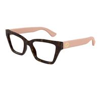 Gucci GG1715O 005 Woman Optical frames Injected Havana Transparent Cat Eye