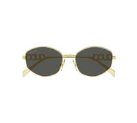 Gucci Woman GG1802S 001 Sunglasses Metal Gold Grey Round
