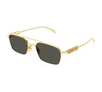 Gucci GG1804S 001 Woman Sunglasses Metal Gold Grey Squared