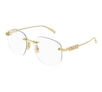 Gucci GG1806O 001 Woman Optical frames Metal Gold Transparent Squared
