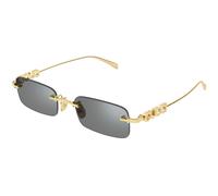 Gucci GG1808S 003 Man Sunglasses Metal Gold Grey Squared