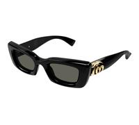 Gucci GG1827S 001 Woman Sunglasses Injected Black Grey Cat Eye