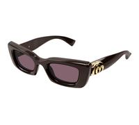 Gucci GG1827S 004 Woman Sunglasses Injected Brown Violet Cat Eye