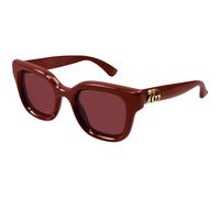 Gucci GG1828S 003 Woman Sunglasses Injected Bordeaux Red Round