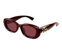 Gucci GG1829SK 003 Woman Sunglasses Injected Bordeaux Red Round